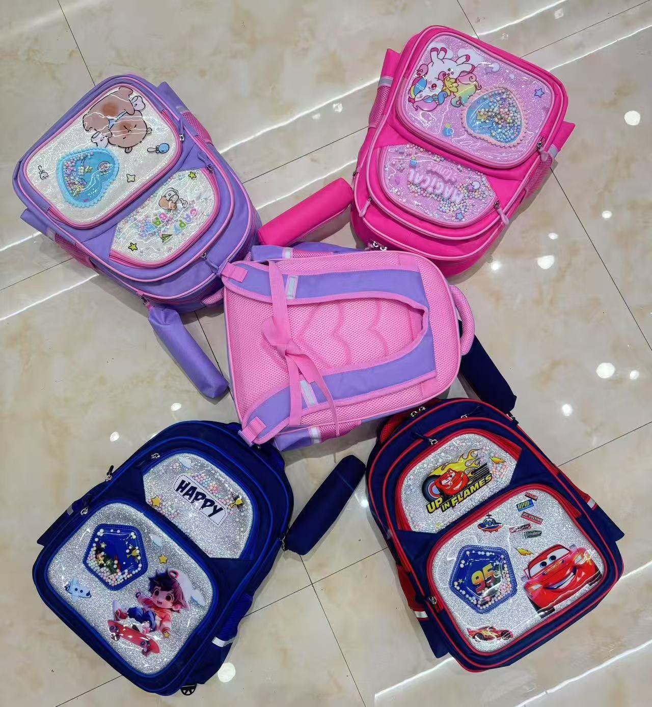 BP-GL01 Glitter Cartoon Kids Backpack