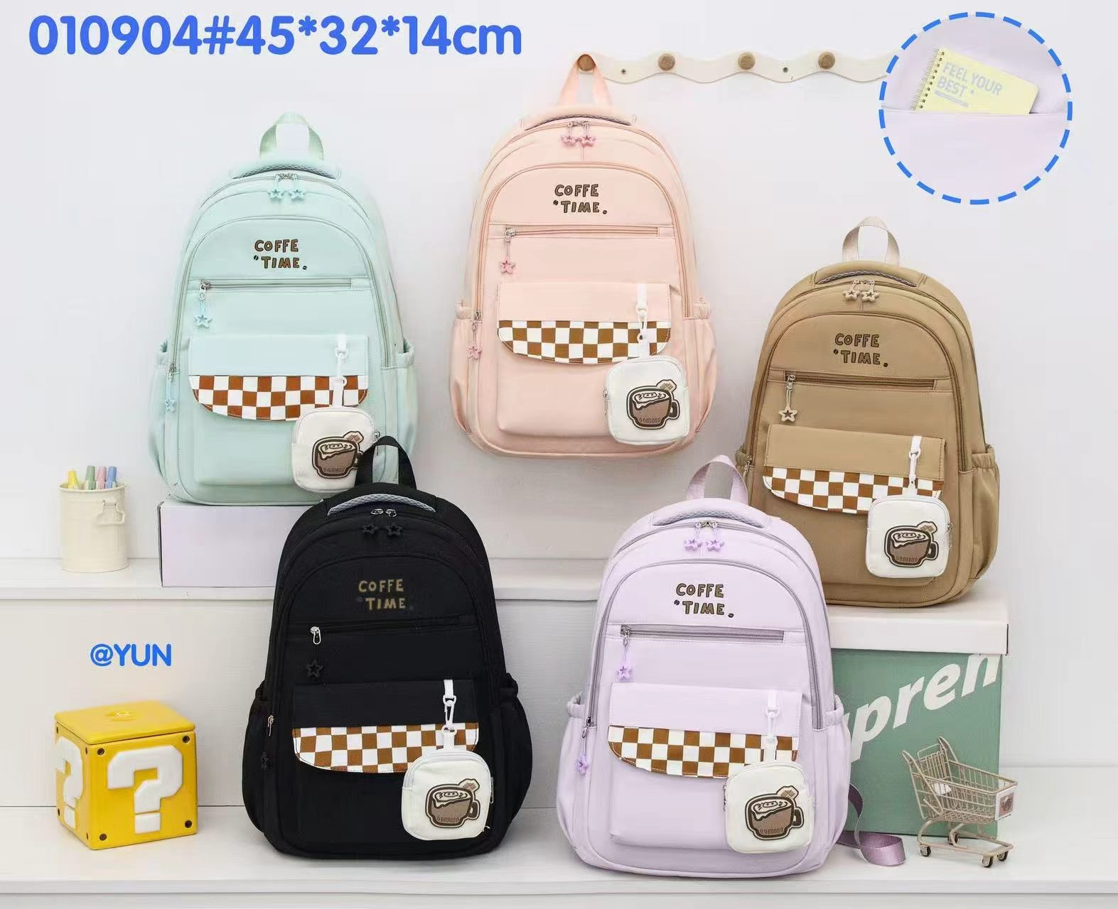 010904 Coffee Time Student Backpack