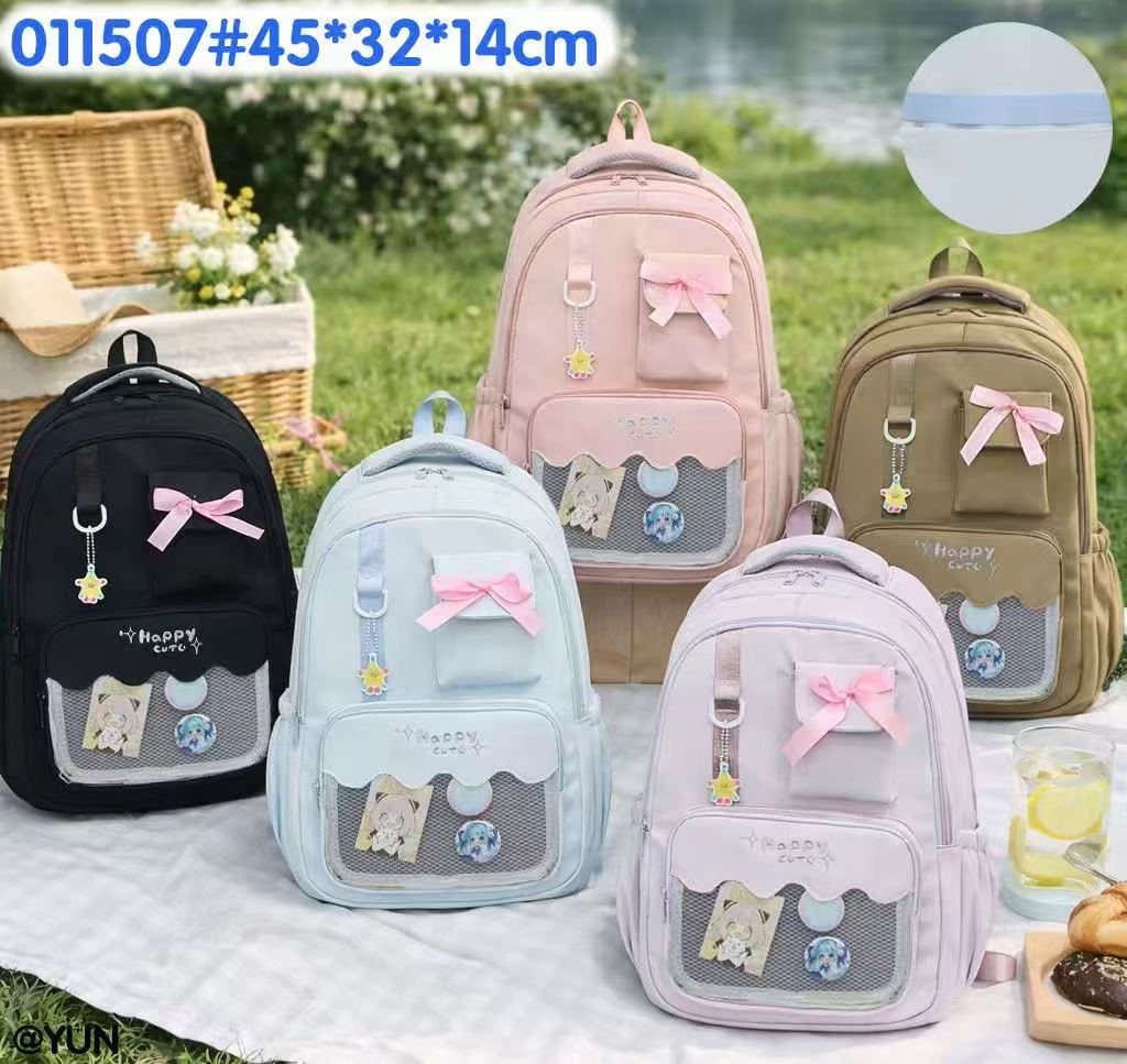 011507 Bow Mesh Student Backpack