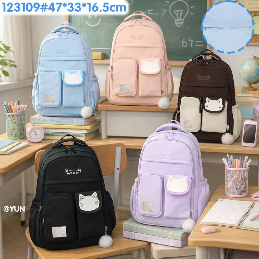 123109 Meow Pocket Student Backpack