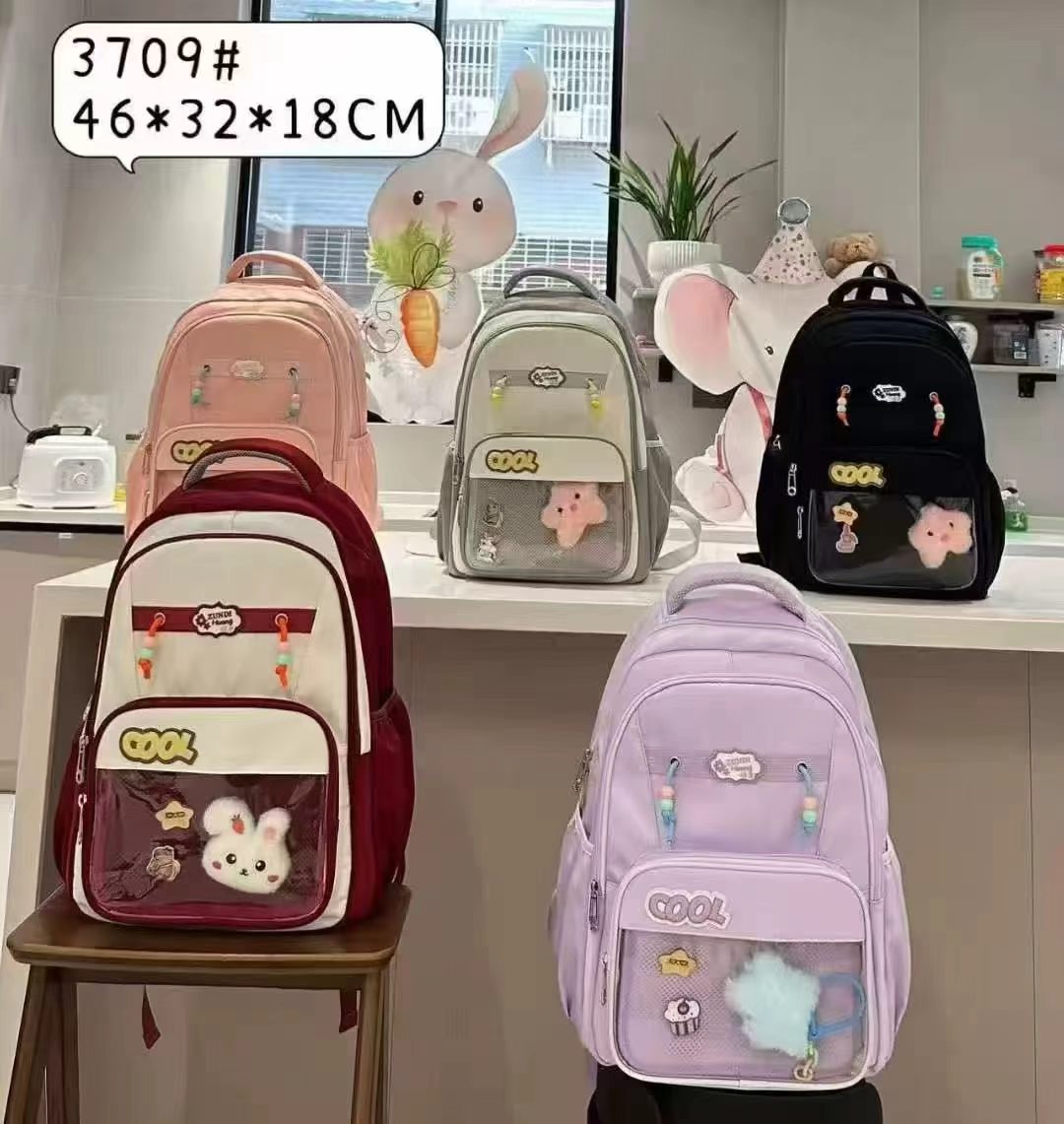 3709 Bunny Window Student Backpack