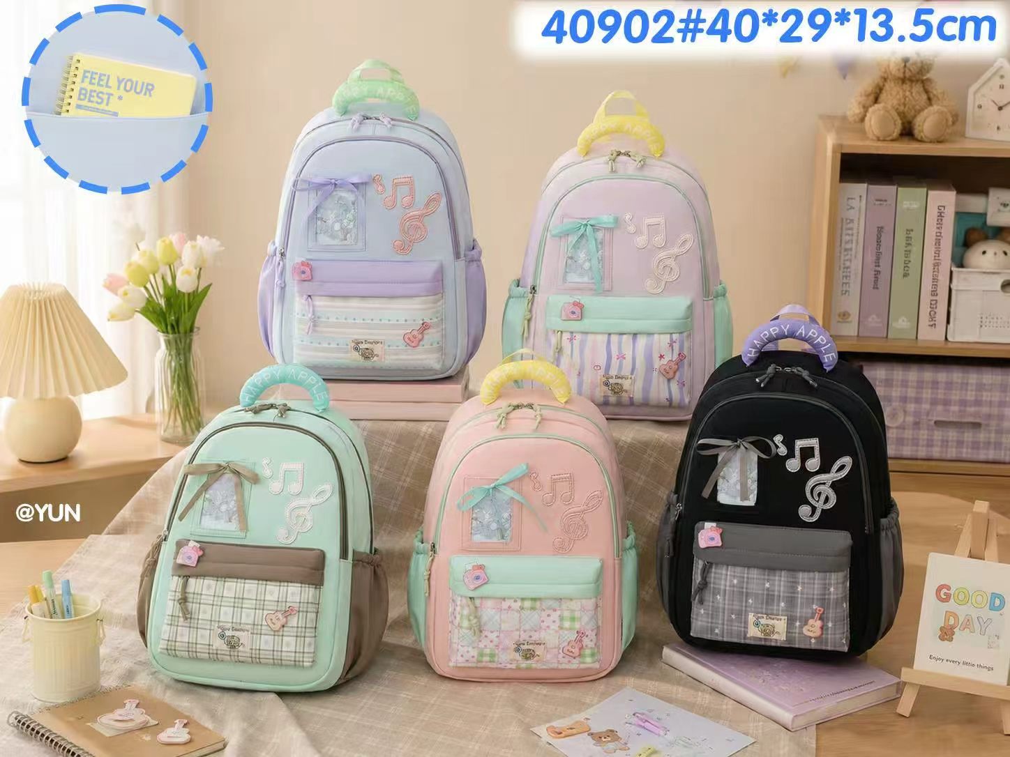 40902 Music Note Student Backpack