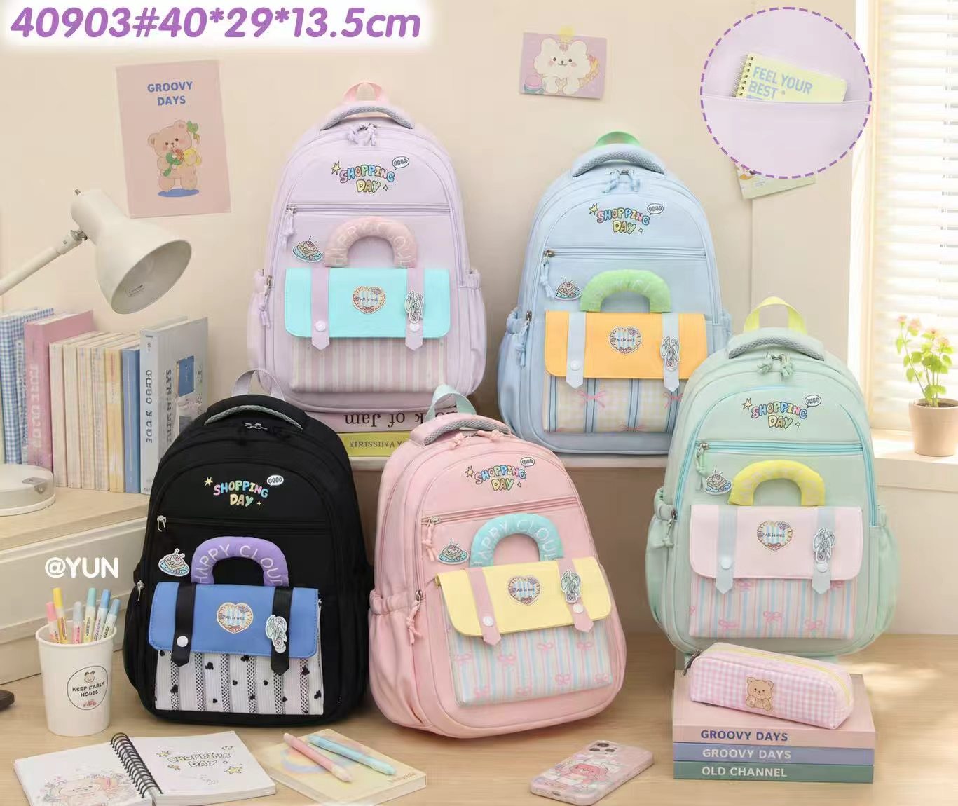 40903 Color Pocket Student Backpack