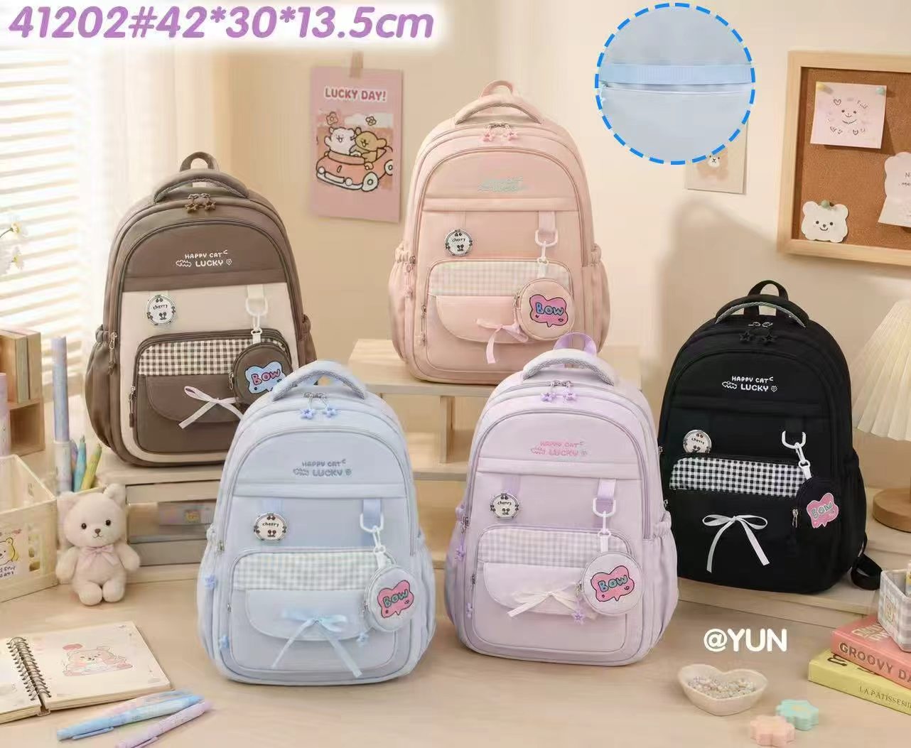 41202 Lucky Bow Student Backpack