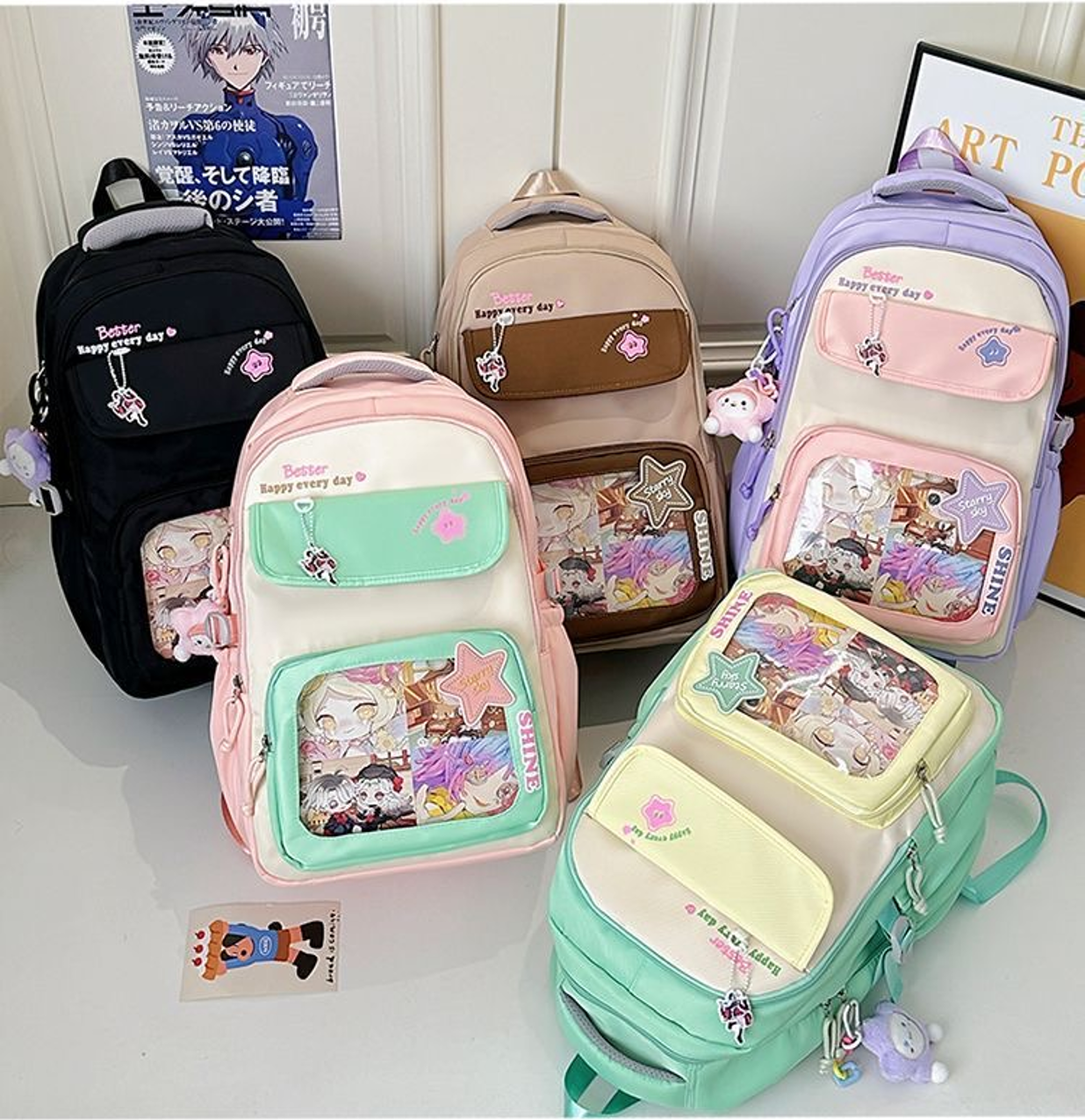BP-AN01 Anime Panel Student Backpack